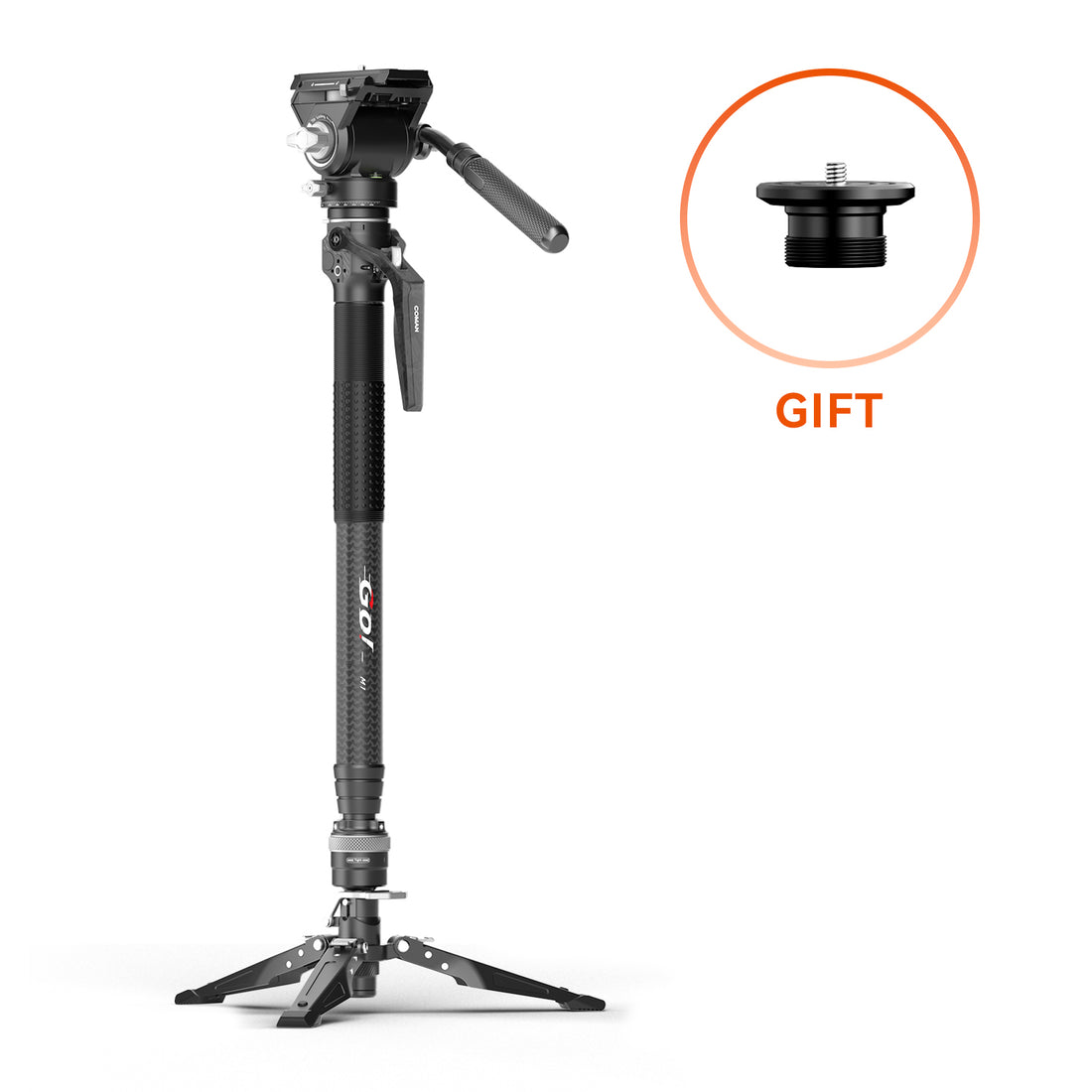 COMAN M1 & M1V5 Portable Lightweight Carbon Fiber Monopod Stable Support 44.1 lbs