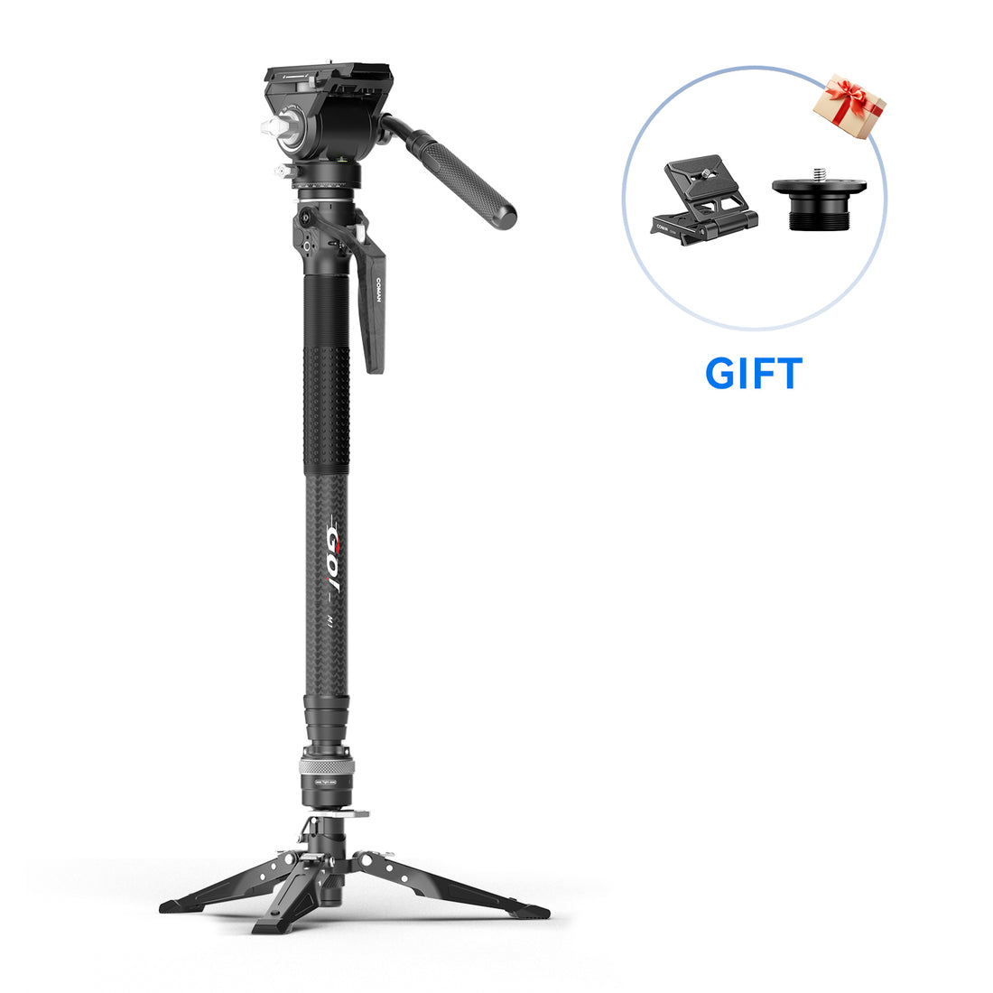 COMAN M1 & M1V5 Portable Lightweight Carbon Fiber Monopod Stable Support 44.1 lbs