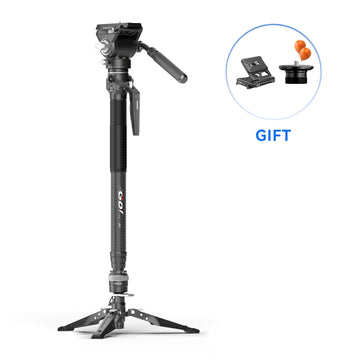 COMAN M1V5 Carbon Fiber Monopod with V5 Head, 67" Height, 22 lbs Load