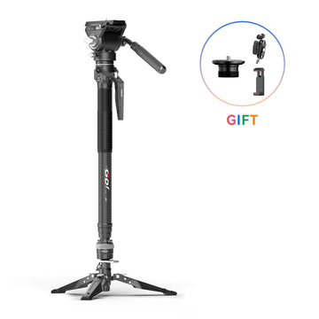 COMAN M1V5 Carbon Fiber Monopod with V5 Head, 67" Height, 22 lbs Load