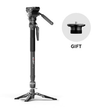 COMAN M1V5 Carbon Fiber Monopod with V5 Head, 67" Height, 22 lbs Load