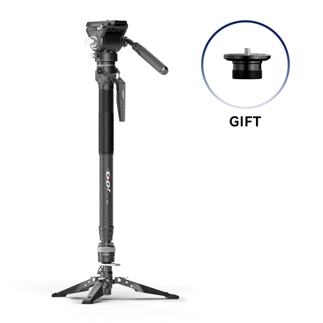 COMAN M1 & M1V5 Portable Lightweight Carbon Fiber Monopod Stable Support 44.1 lbs