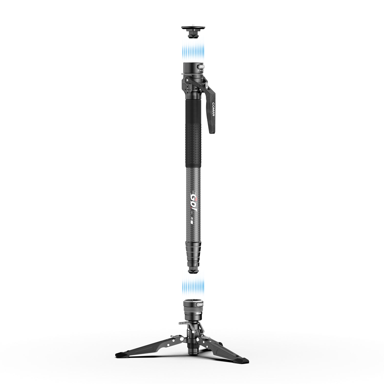 COMAN M1 Pro Carbon Fiber Monopod 1645mm Quick Release Foot Lock 20kg Load