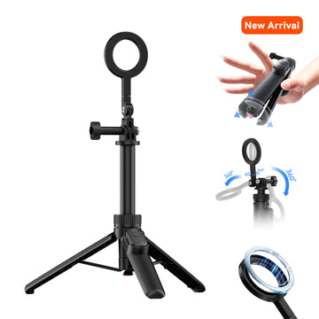 COMAN MT33 Magnetic Selfie Stick Tripod with One-Touch Pop-Up Mount for Vlog & Travel
