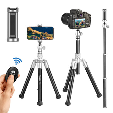 COMAN MT55 Travel Tripod with 360° Ball Head, Convertible to Monopod