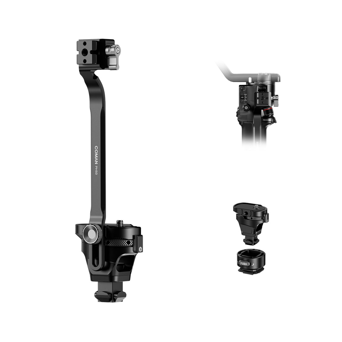 COMAN PH50 DJI RS Gimbal Reinforcement Kit for RS3 RS3 Pro RS4 RS4 Pro RS5 | Quick Lock NATO Mount Stabilizer