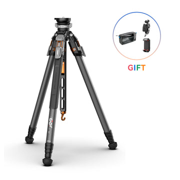 COMAN T1S Snap-Open Carbon Fiber Video and Photography Tripod with Bowl Head 4 Legs 64.8"
