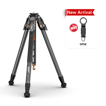 COMAN T1 Snap-Open Carbon Fiber Video and Photo Tripod 4 Section Legs Adjustable Angles 62.9"