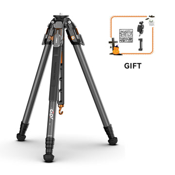 COMAN T1 Snap-Open Carbon Fiber Video and Photo Tripod 4 Section Legs Adjustable Angles 62.9"