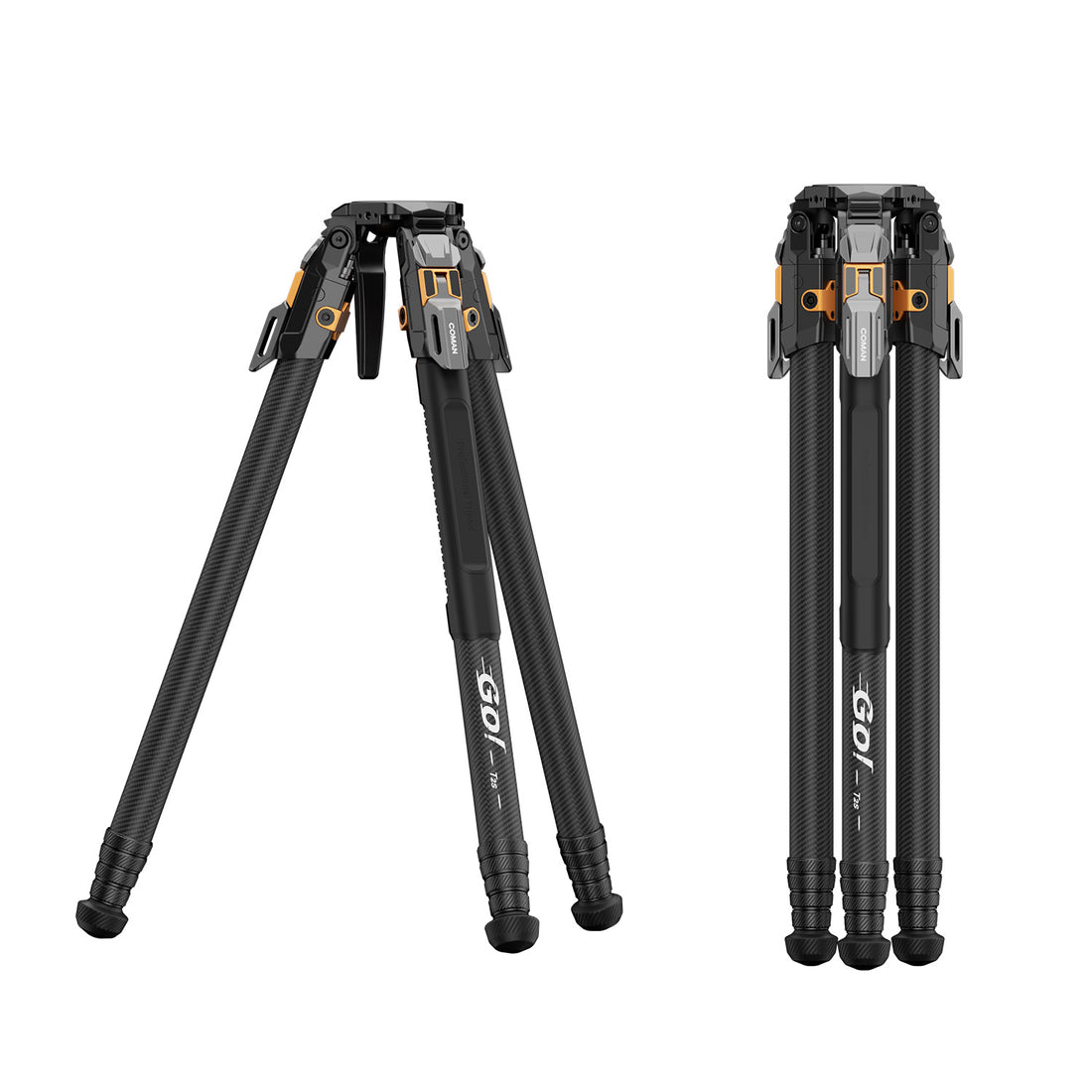 COMAN T2 Series Professional Carbon Fiber Tripod | Snap-Open Camera Video Tripod
