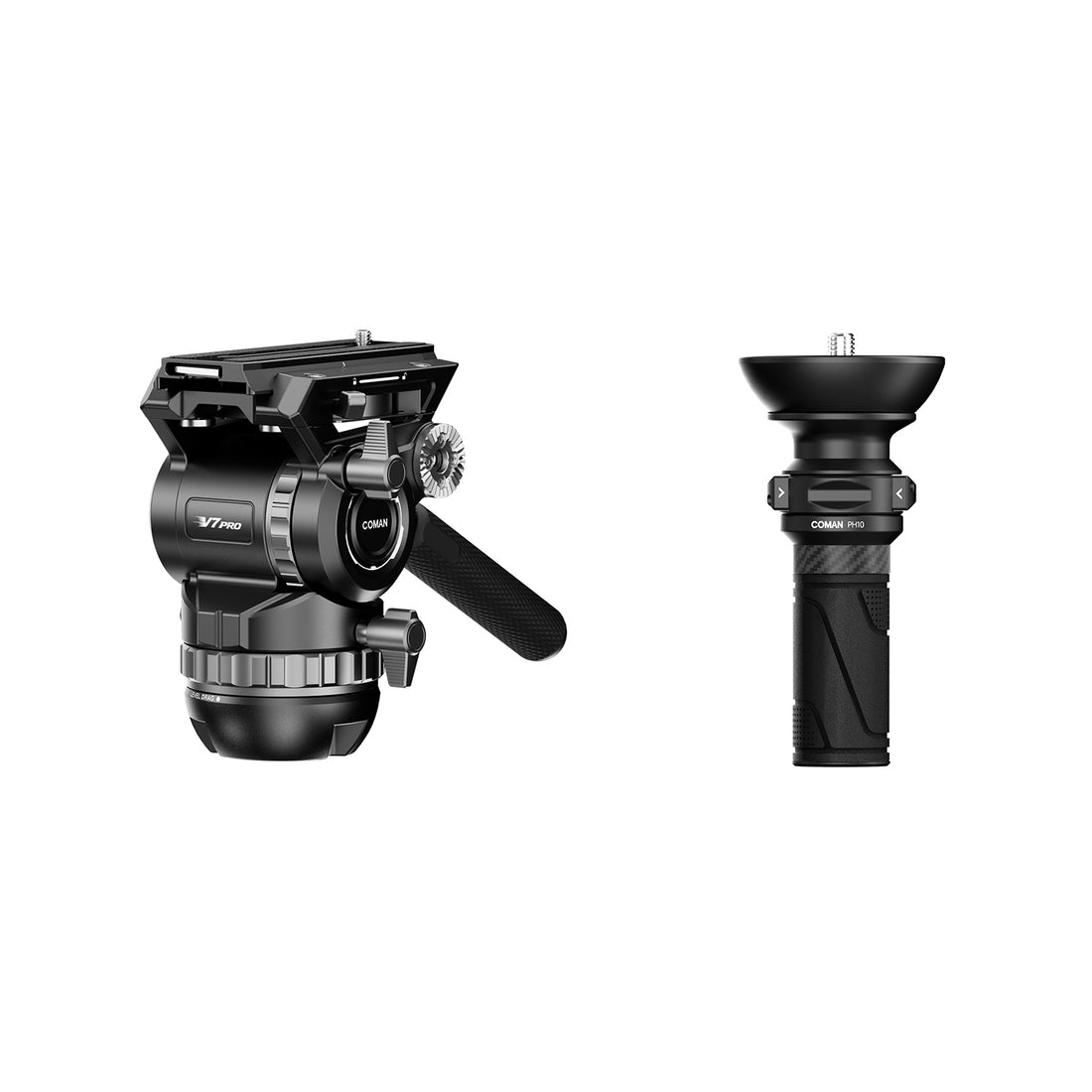 COMAN V7 Pro Dynamic Balancing Gimbal Head 17.6lbs (8kg) Load Professional Video Head with 5-Level Balance Adjustment