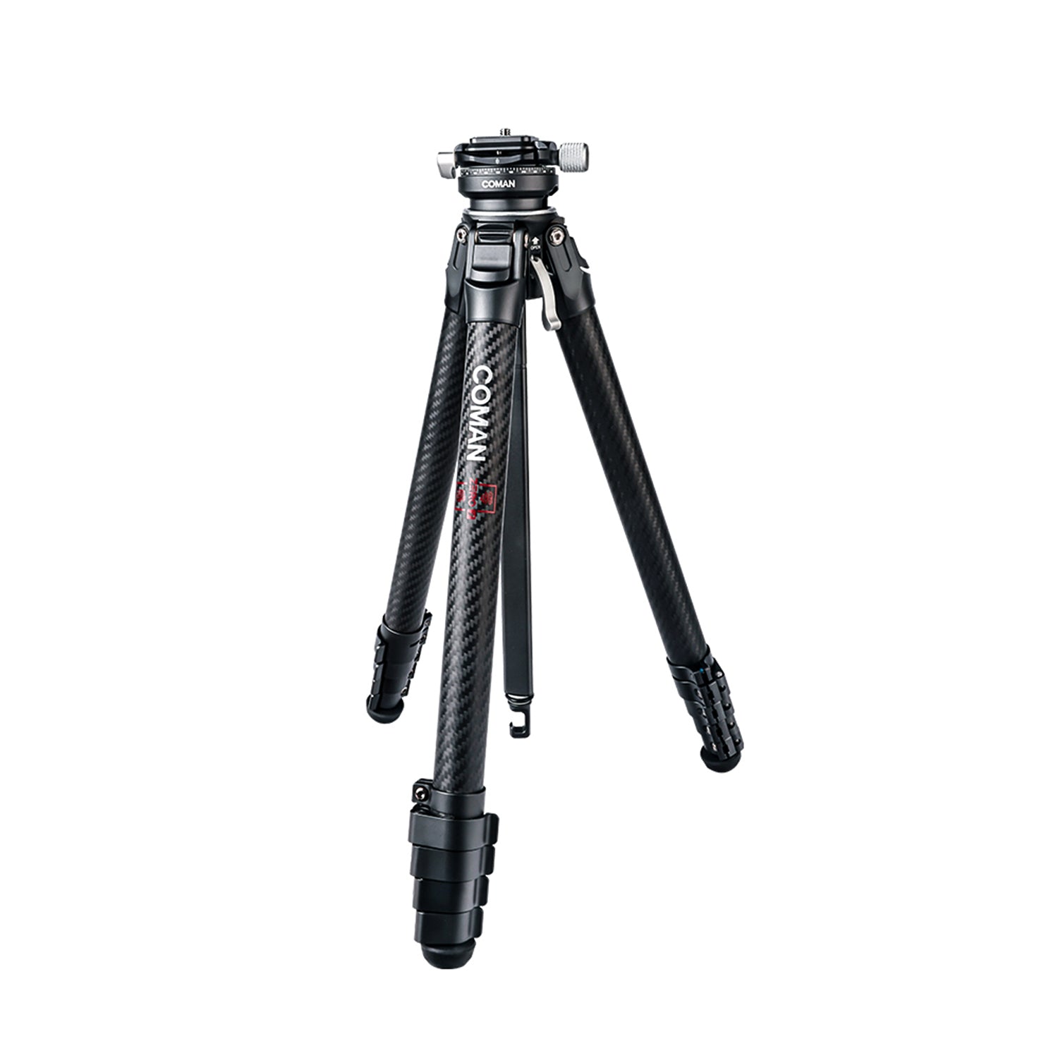 Coman Zero Y Professional Travel Carbon Fiber Tripod, 360° Ball Head, Arca Swiss for DSLR