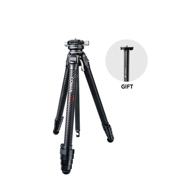 Coman Zero Y Professional Carbon Fiber Travel Tripod, 360° Ball Head, Arca Swiss for DSLR