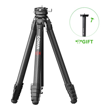 COMAN Zero F38 Carbon Fiber Quick Release Travel Tripod with Ball Head