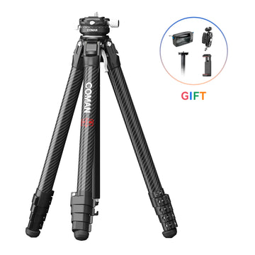 Coman Zero F38 Professional Travel Carbonfaser -Stativ mit Arca Ball Head & DJI Schnellveröffentlichung