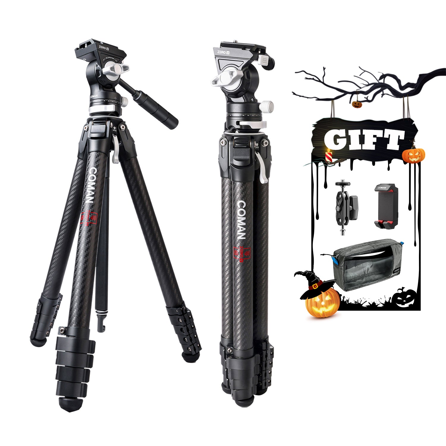 Travel Tripods With Heads Portable Lightweight Tripods – COMAN