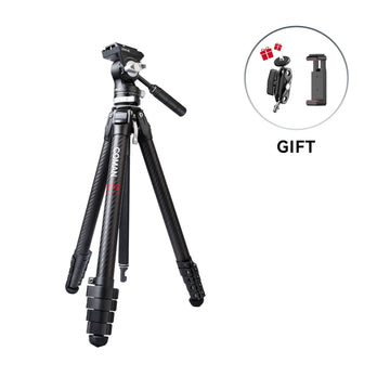 COMAN Zero V Carbon Fiber Travel Tripod for DSLR Cameras