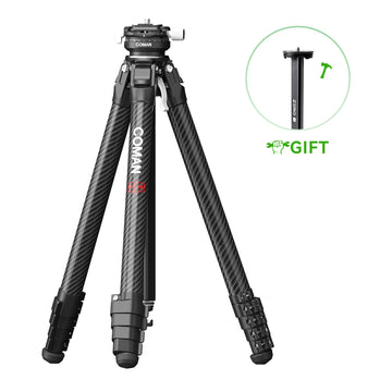 Coman Zero Y Professional Carbon Fiber Travel Tripod, 360° Ball Head, Arca Swiss for DSLR