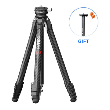 Coman Zero Y Professional Carbon Fiber Travel Tripod, 360° Ball Head, Arca Swiss for DSLR