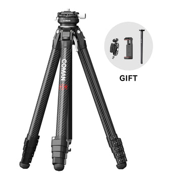 Coman Zero Y 전문 여행 카본 섬유 삼각대, 360 ° 볼 헤드, DSLR 용 ARCA 스위스