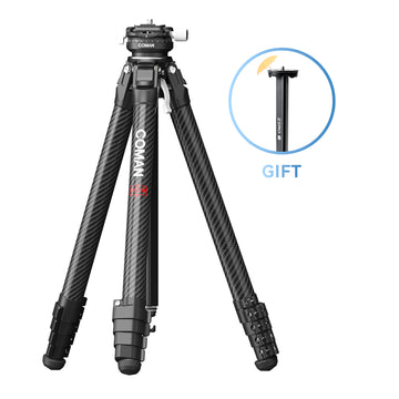Coman Zero Y Professional Carbon Fiber Travel Tripod, 360° Ball Head, Arca Swiss for DSLR