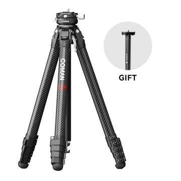 Coman Zero F38 Trépie de fibre de carbone de voyage professionnel avec tête de balle Arca et rejet rapide DJI