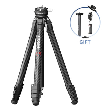 Coman Zero F38 Professional Travel Carbonfaser -Stativ mit Arca Ball Head & DJI Schnellveröffentlichung