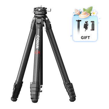 COMAN Zero F38 Carbon Fiber Quick Release Travel Tripod with Ball Head