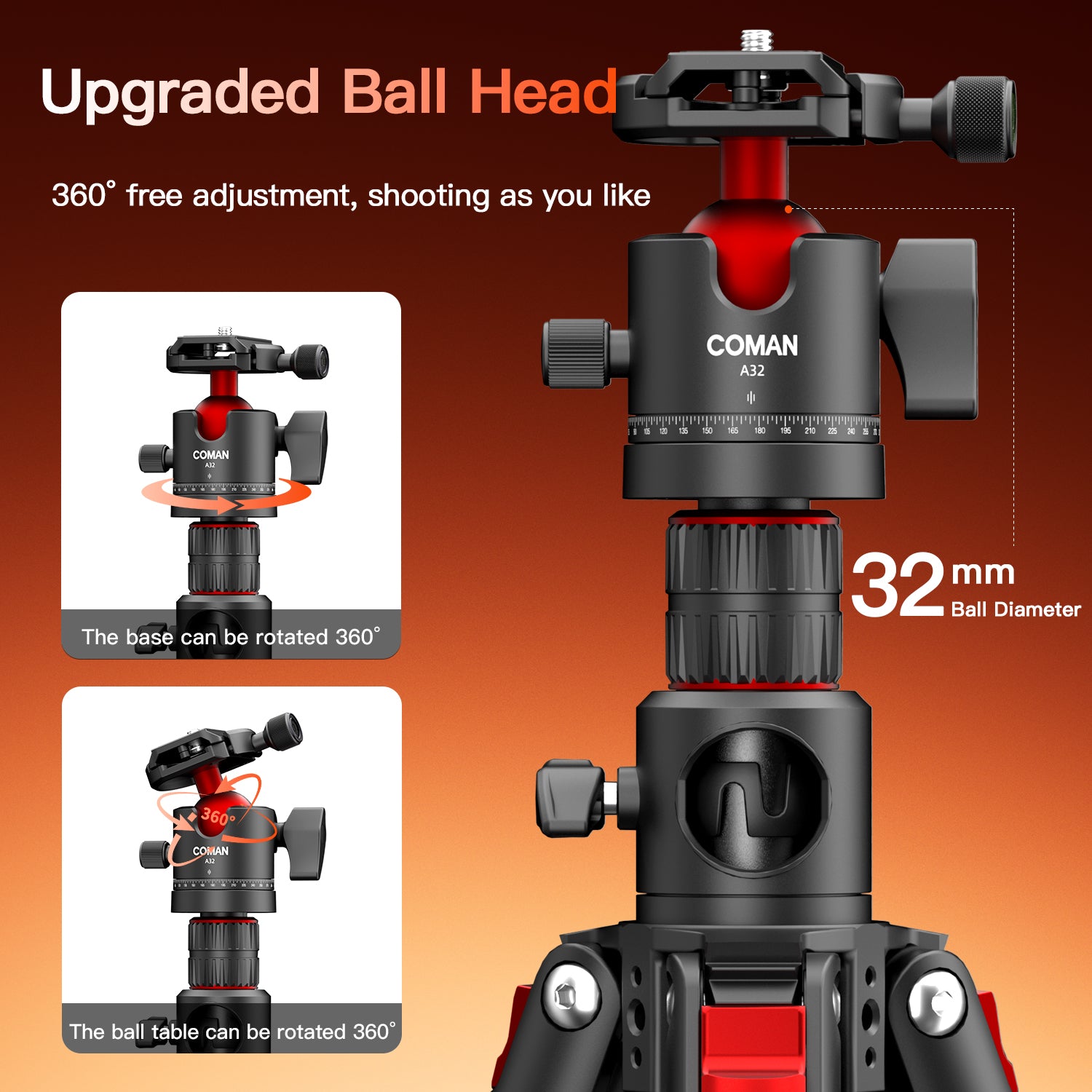 Horizontal Tripod For Videography | COMAN KX3939Mini
