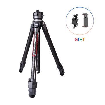 COMAN LIGHT G FIBERE INFIBLE TRIPRODE LEGGERO LEGGERE CON Ruota a 360 ° PAN TESTA