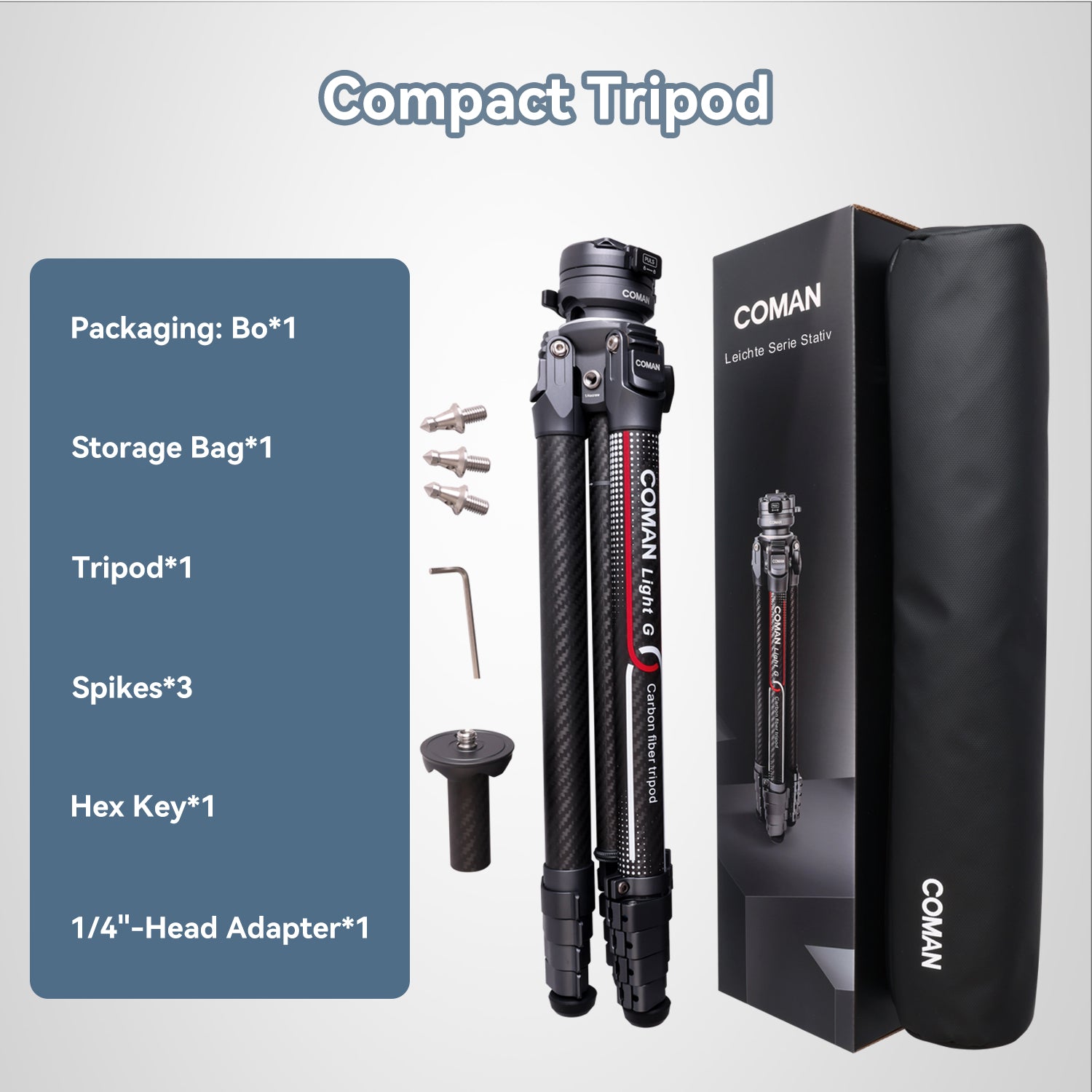 3K Twill Carbon Fiber Tripod