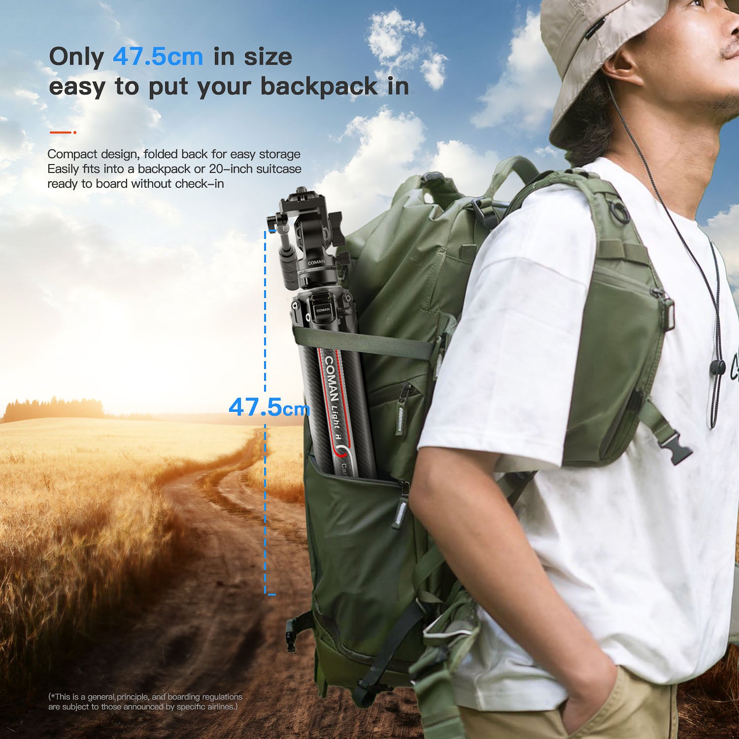 Adjustable height tripod for photography