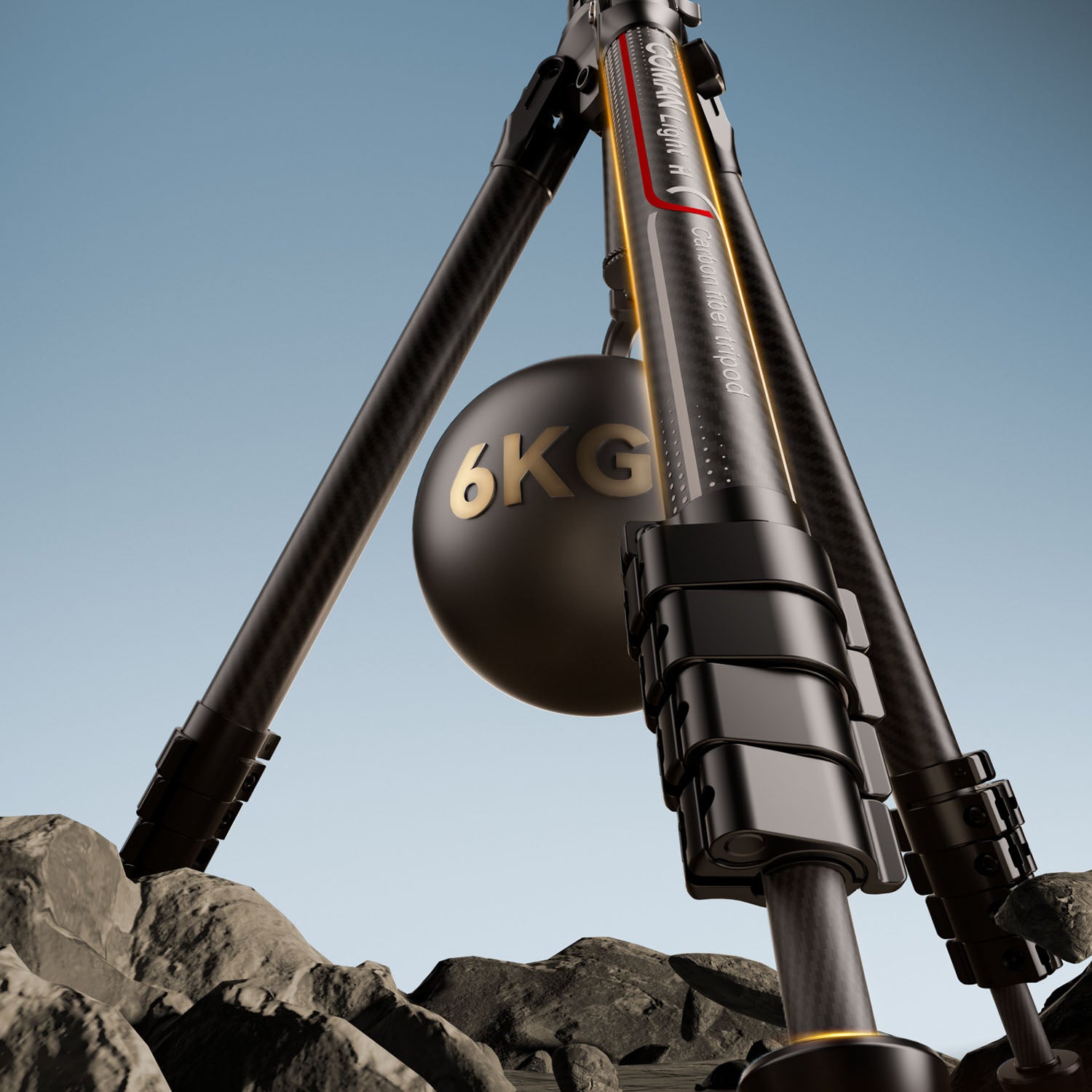 Tripod with 12 lb max load capacity