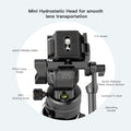Carbon fiber tripod with fluid head
