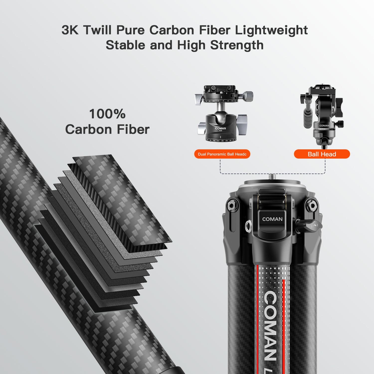 3K Twill Pure Carbon Fiber