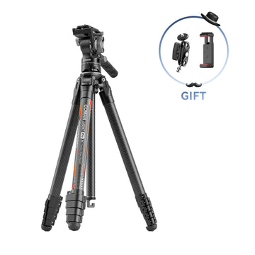 Coman Light H Pro Carbon Fiber Tripod with 1-Second Lock/Unlock & Detachable Monopod