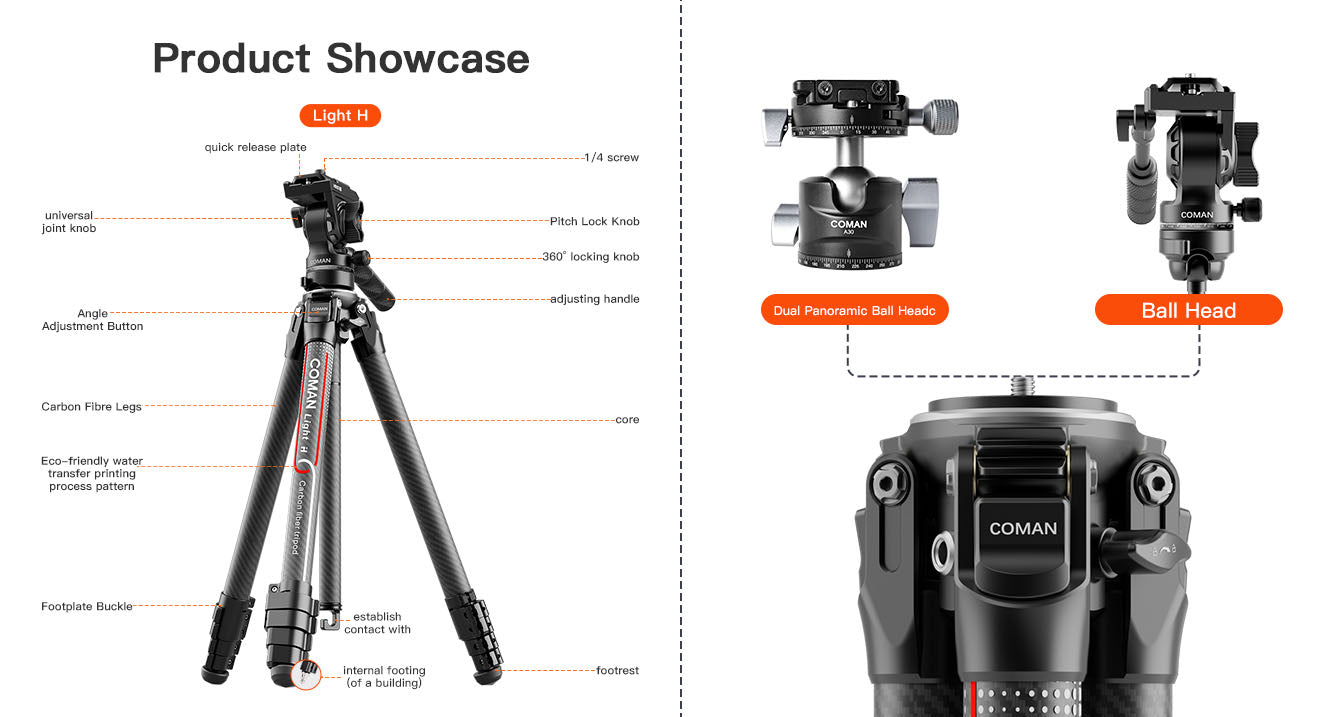 360-degree adjustable video tripod