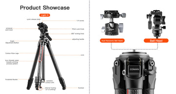 360-degree adjustable video tripod