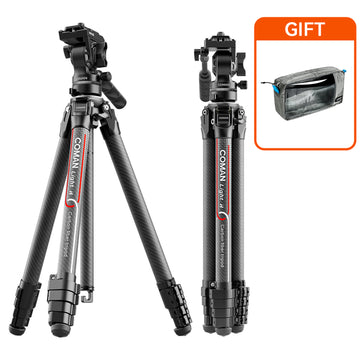 Coman Light H 61" Carbon Fibre Travel Tripod with Fluid Head & Quick Release