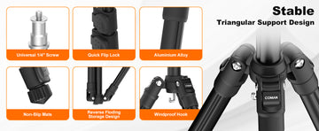 Foldable Aluminum Light Stand for Outdoor Use
