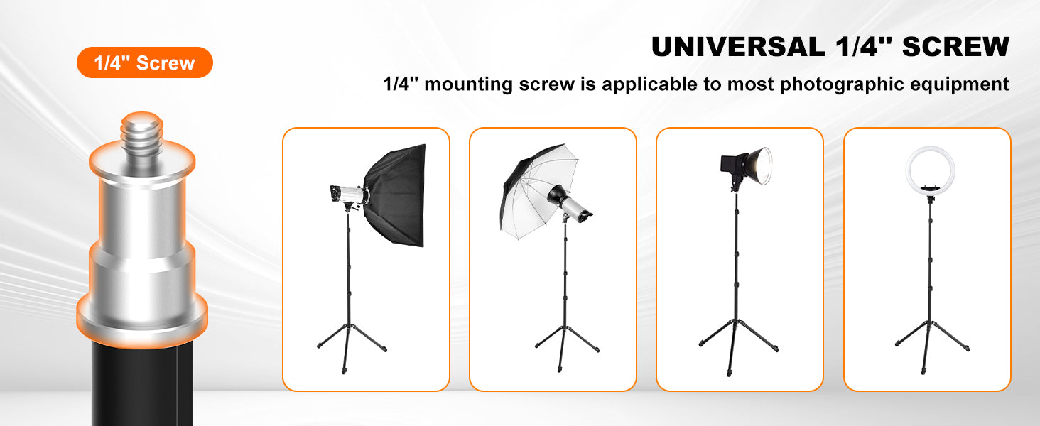 Photography Light Stand with 1/4" Screw