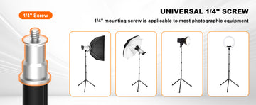 Photography Light Stand with 1/4" Screw