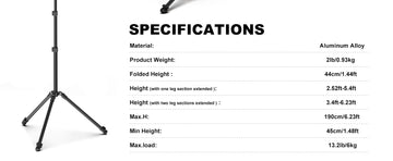 Foldable Light Stand for Photography
