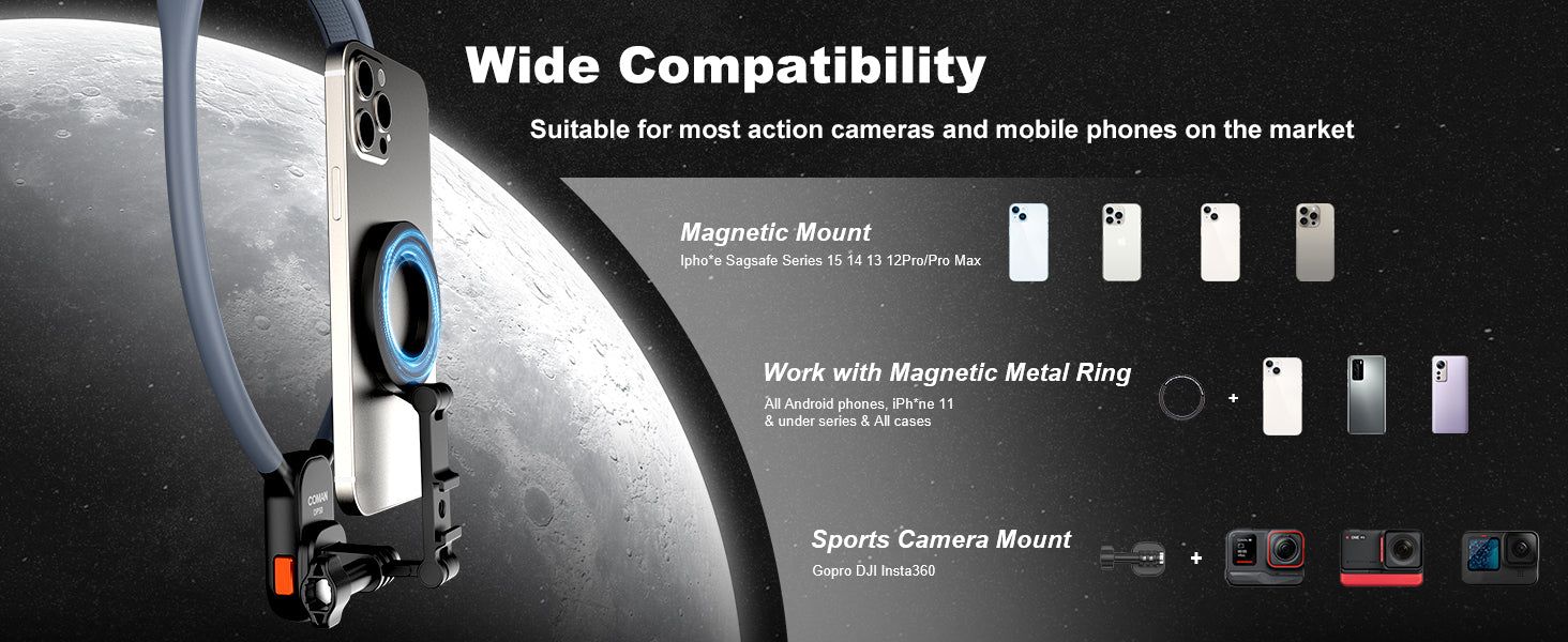 Hands-Free Neck Mount for Phones and Cameras