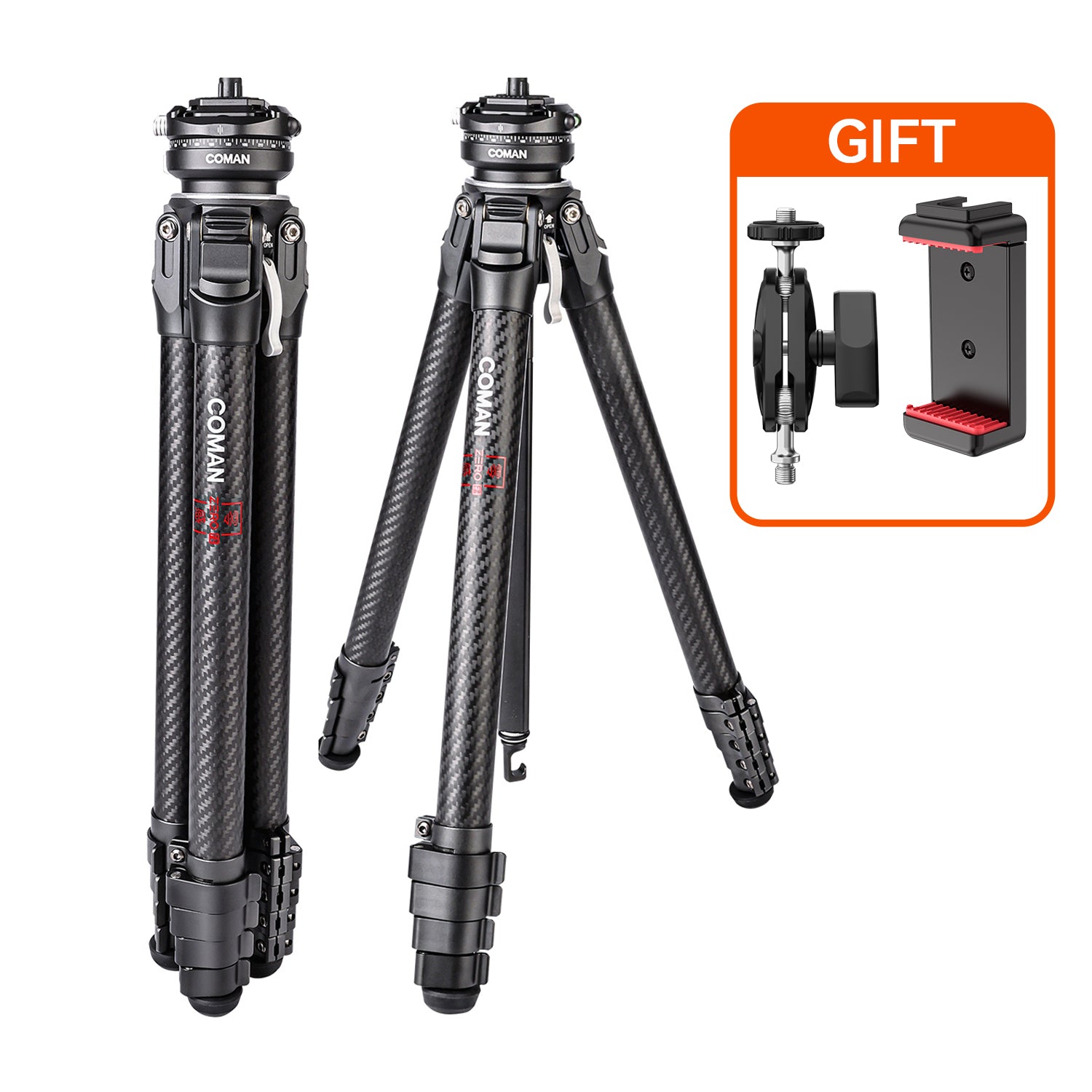 ファッション System Quick F38 Zero Coman Carbon compatible Tripod, Fiber サーフィン・ボディボード