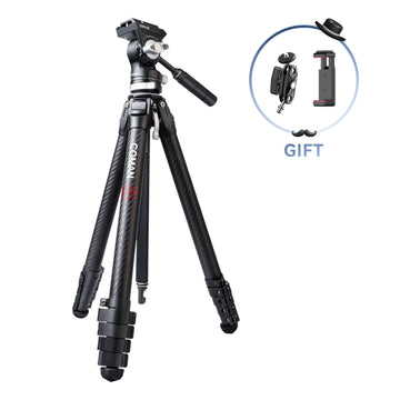 COMAN Zero V Carbon Fiber Travel Tripod for DSLR Cameras