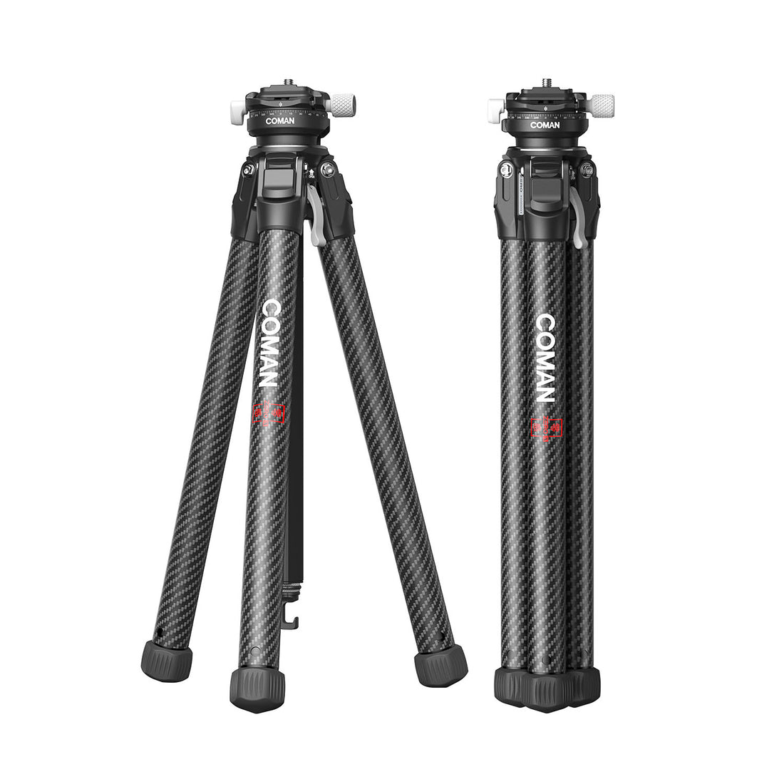 Carbon fiber travel tripod